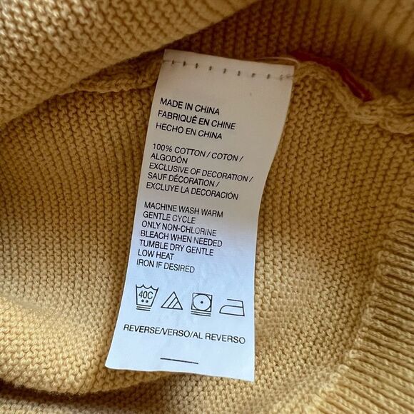 Izod Yellow V-Neck Sweater Size XL - Picture 6 of 6